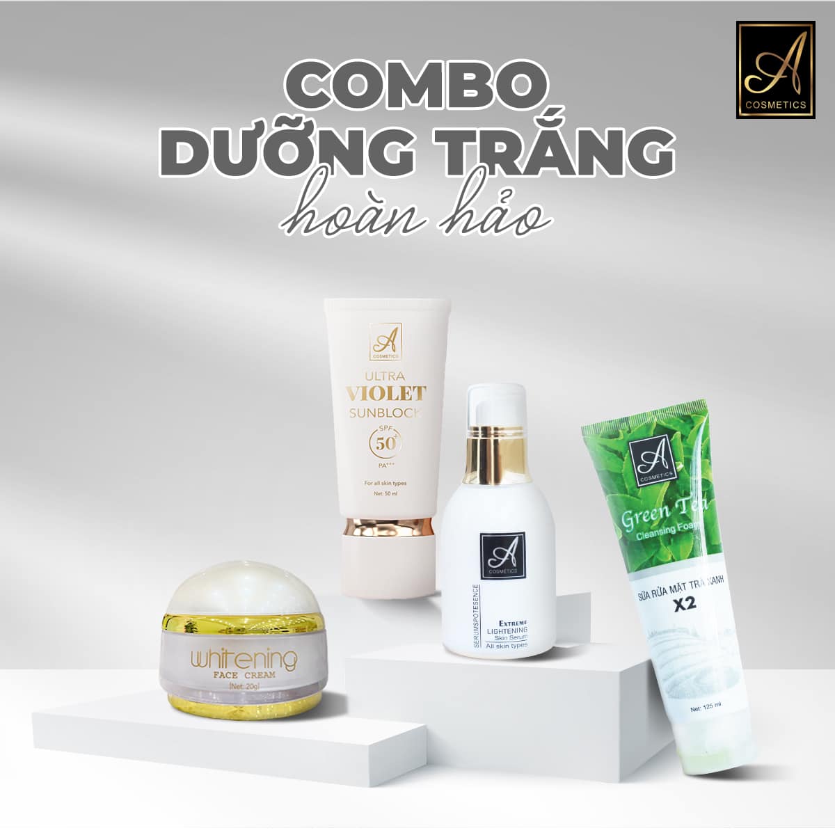 dưỡng da với serum spot esence A Cosmetics