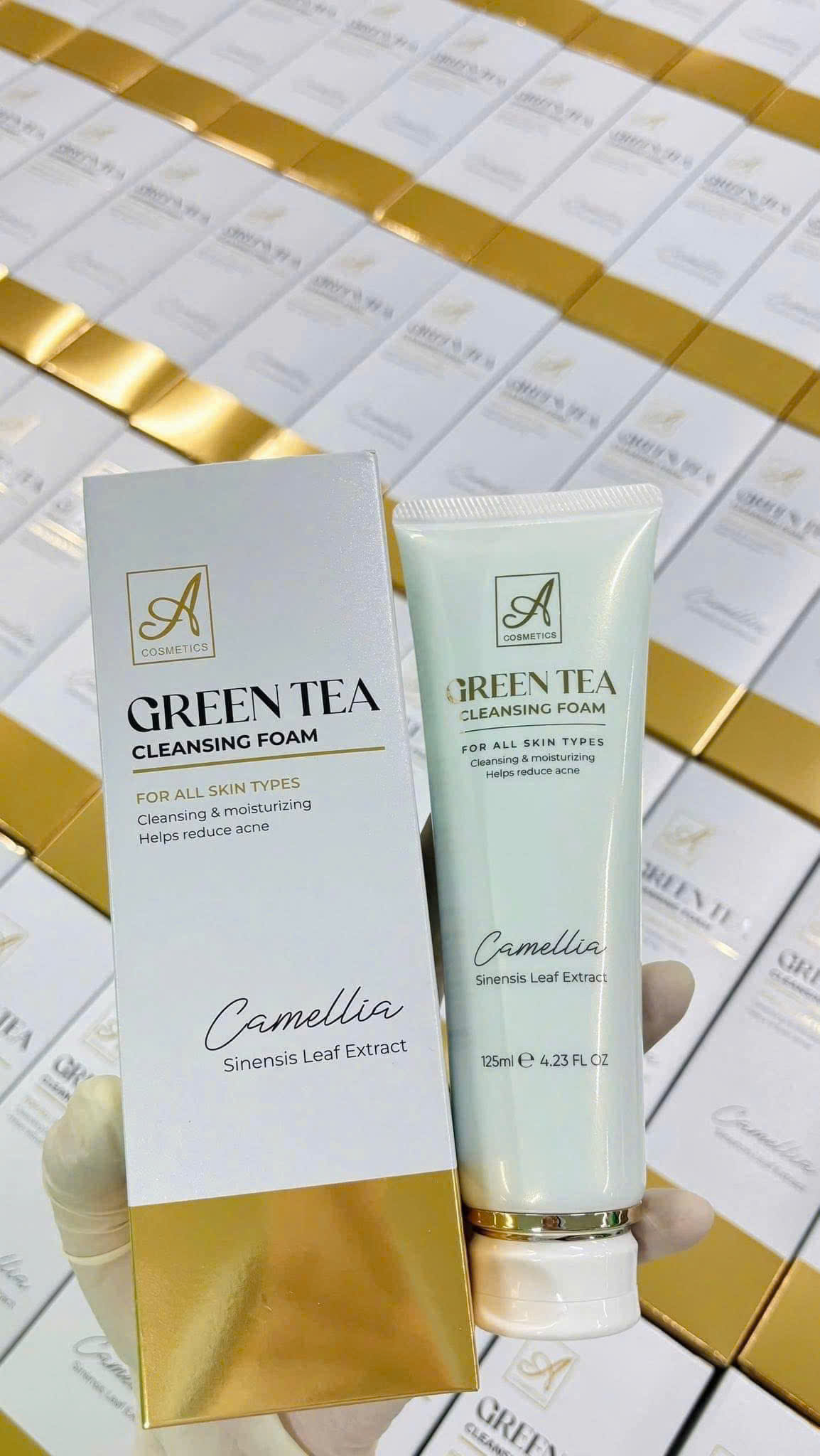 sữa rửa mặt trà xanh mỹ phẩm phương anh a cosmetics mẫu mới