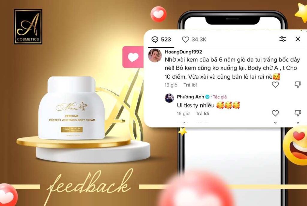 fb kem body mềm a cosmetics mỹ phẩm phương anh